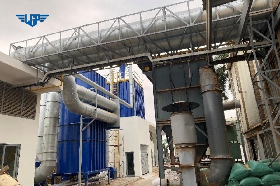 Bộ lọc bụi túi vải được Lê Gia Phát lắp đặt tại Landco