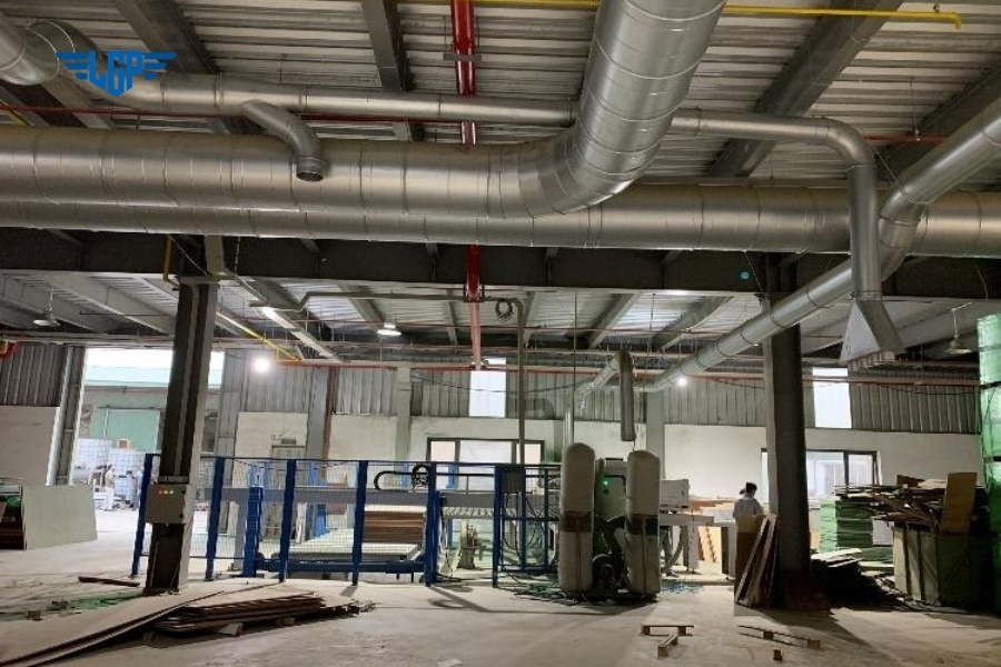 Hệ thống hút bụi trung tâm Model SBF180 trong quá trình vận hành