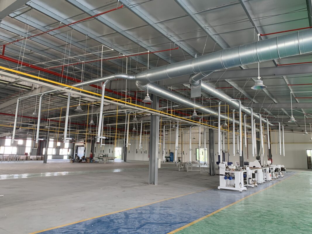 Đường ống hệ thống hút bụi gỗ trung tâm