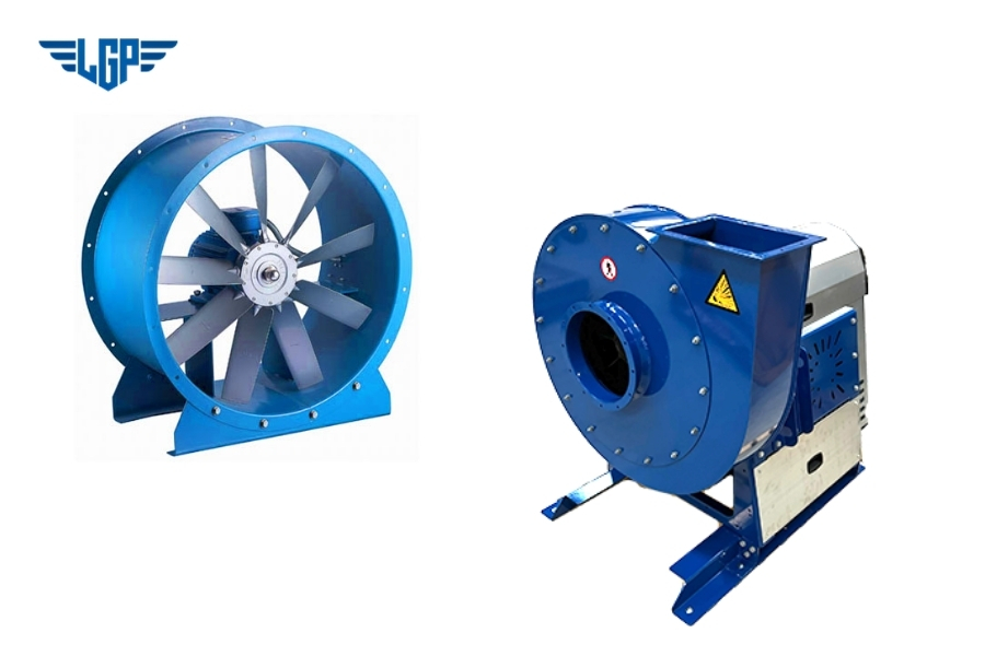 Điểm giống nhau giữa quạt ly tâm và quạt hướng trục