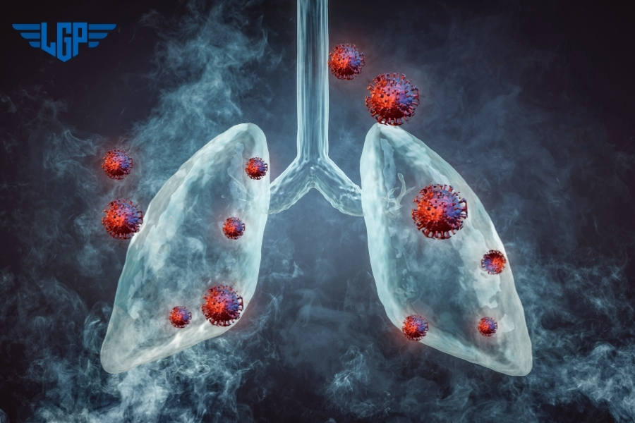 Bụi bông khi xâm nhập vào đường hô hấp có thể gây ho, khó thở, tức ngực