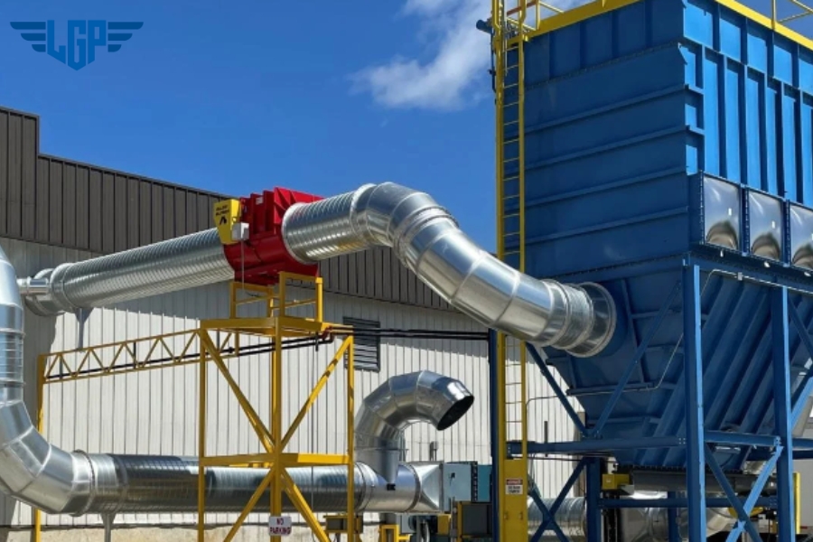 Hệ thống hút bụi lò nhôm giúp loại bỏ khói độc và bụi kim loại ngay tại nguồn