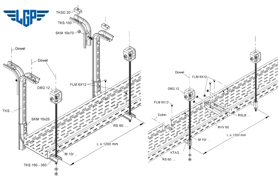 Tiêu chuẩn chi tiết lắp đặt thang máng cáp an toàn